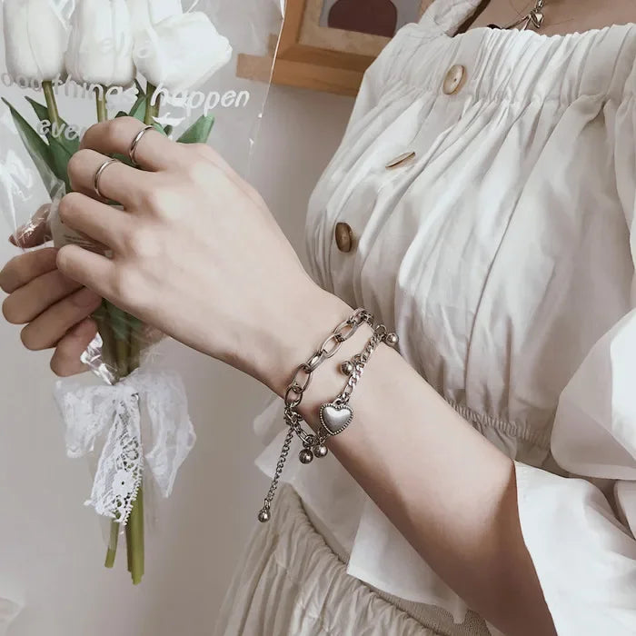 4Pcs Vintage Round Green Zircon Personality Snake Simple Metal Bracelet Set for Women Statement Open Cuff Bangles Party Jewelry