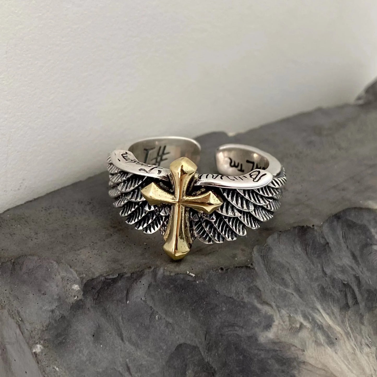 Adjustable Ring Archangel of Metatron Vintage Style For Women/Men Jewelry Gift Adjustable Stainless Steel Rings for Women/Men