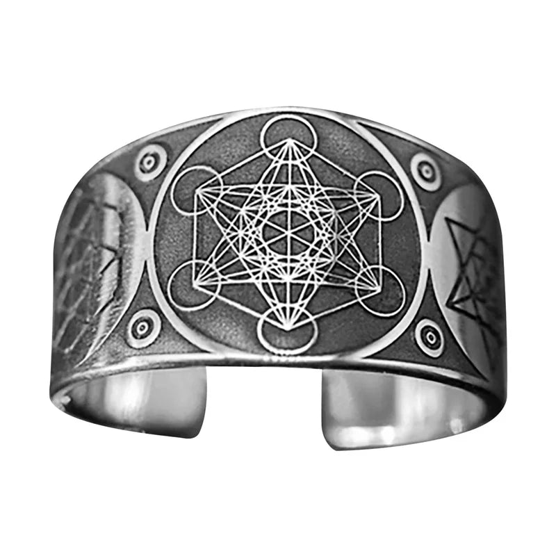 Adjustable Ring Archangel of Metatron Vintage Style For Women/Men Jewelry Gift Adjustable Stainless Steel Rings for Women/Men